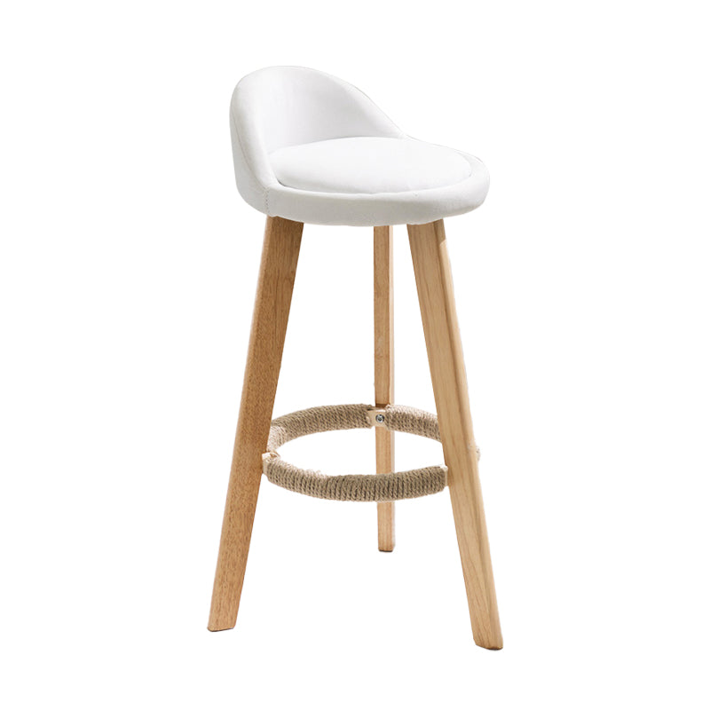 Modern Armless Backrest Counter Stool Wood Kitchen Bar Stool with Pedal White 1 Piece Clearhalo 'Bar Furniture' 'Bar Stools' 'bar_stools' 'furn' 'furn_bar_stools' 'furniture_bar_stools' 'Kitchen & Dining Furniture' 'kitchen&dining_furn' 'kitchen' 'kitchen_furn' Furniture' 4471431