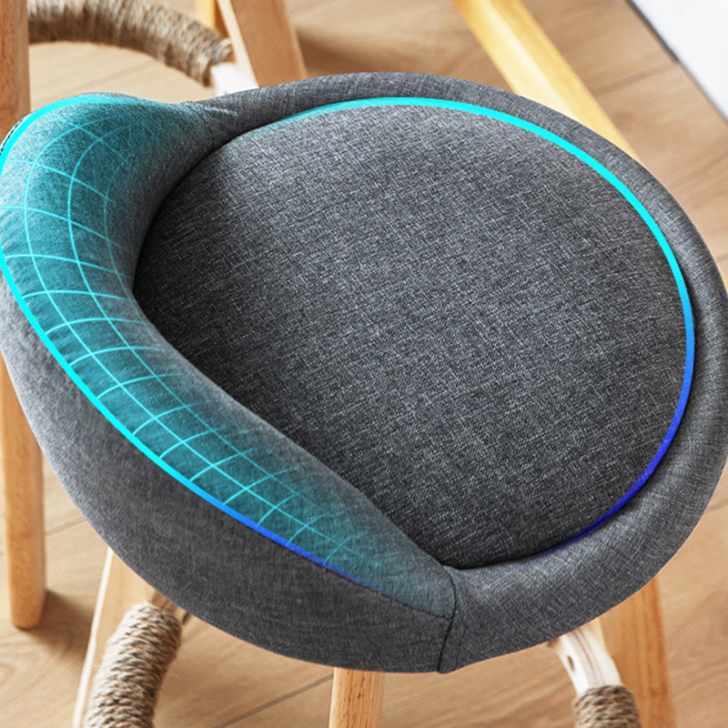 Modern Armless Backrest Counter Stool Wood Kitchen Bar Stool with Pedal Clearhalo 'Bar Furniture' 'Bar Stools' 'bar_stools' 'furn' 'furn_bar_stools' 'furniture_bar_stools' 'Kitchen & Dining Furniture' 'kitchen&dining_furn' 'kitchen' 'kitchen_furn' Furniture' 4471437