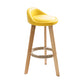 Modern Armless Backrest Counter Stool Wood Kitchen Bar Stool with Pedal Yellow 1 Piece Clearhalo 'Bar Furniture' 'Bar Stools' 'bar_stools' 'furn' 'furn_bar_stools' 'furniture_bar_stools' 'Kitchen & Dining Furniture' 'kitchen&dining_furn' 'kitchen' 'kitchen_furn' Furniture' 4471438