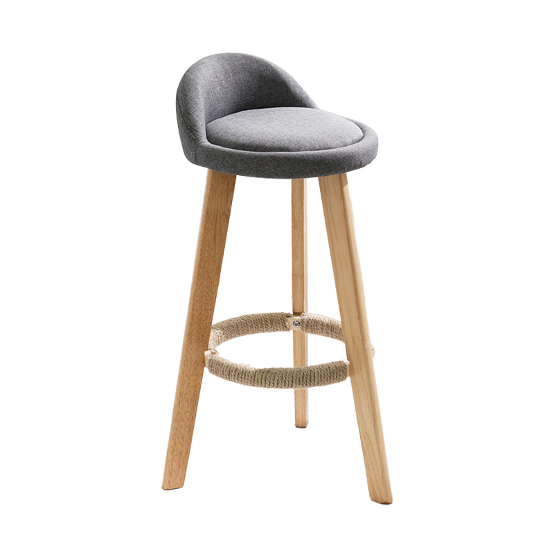 Modern Armless Backrest Counter Stool Wood Kitchen Bar Stool with Pedal Grey 1 Piece Clearhalo 'Bar Furniture' 'Bar Stools' 'bar_stools' 'furn' 'furn_bar_stools' 'furniture_bar_stools' 'Kitchen & Dining Furniture' 'kitchen&dining_furn' 'kitchen' 'kitchen_furn' Furniture' 4471439