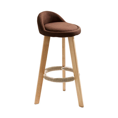 Modern Armless Backrest Counter Stool Wood Kitchen Bar Stool with Pedal Coffee 1 Piece Clearhalo 'Bar Furniture' 'Bar Stools' 'bar_stools' 'furn' 'furn_bar_stools' 'furniture_bar_stools' 'Kitchen & Dining Furniture' 'kitchen&dining_furn' 'kitchen' 'kitchen_furn' Furniture' 4471442