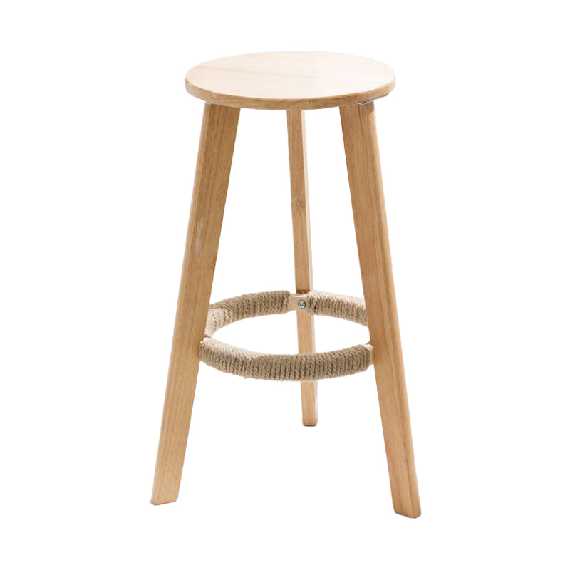 Modern Armless Backrest Counter Stool Wood Kitchen Bar Stool with Pedal Natural 1 Piece Clearhalo 'Bar Furniture' 'Bar Stools' 'bar_stools' 'furn' 'furn_bar_stools' 'furniture_bar_stools' 'Kitchen & Dining Furniture' 'kitchen&dining_furn' 'kitchen' 'kitchen_furn' Furniture' 4471443