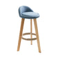 Modern Armless Backrest Counter Stool Wood Kitchen Bar Stool with Pedal Blue 1 Piece Clearhalo 'Bar Furniture' 'Bar Stools' 'bar_stools' 'furn' 'furn_bar_stools' 'furniture_bar_stools' 'Kitchen & Dining Furniture' 'kitchen&dining_furn' 'kitchen' 'kitchen_furn' Furniture' 4471445