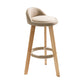 Modern Armless Backrest Counter Stool Wood Kitchen Bar Stool with Pedal Khaki 1 Piece Clearhalo 'Bar Furniture' 'Bar Stools' 'bar_stools' 'furn' 'furn_bar_stools' 'furniture_bar_stools' 'Kitchen & Dining Furniture' 'kitchen&dining_furn' 'kitchen' 'kitchen_furn' Furniture' 4471446