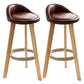 Modern Armless Backrest Counter Stool Wood Kitchen Bar Stool with Pedal Brown 2 Piece Set Clearhalo 'Bar Furniture' 'Bar Stools' 'bar_stools' 'furn' 'furn_bar_stools' 'furniture_bar_stools' 'Kitchen & Dining Furniture' 'kitchen&dining_furn' 'kitchen' 'kitchen_furn' Furniture' 4471447