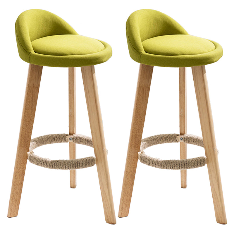 Modern Armless Backrest Counter Stool Wood Kitchen Bar Stool with Pedal Green 2 Piece Set Clearhalo 'Bar Furniture' 'Bar Stools' 'bar_stools' 'furn' 'furn_bar_stools' 'furniture_bar_stools' 'Kitchen & Dining Furniture' 'kitchen&dining_furn' 'kitchen' 'kitchen_furn' Furniture' 4471448