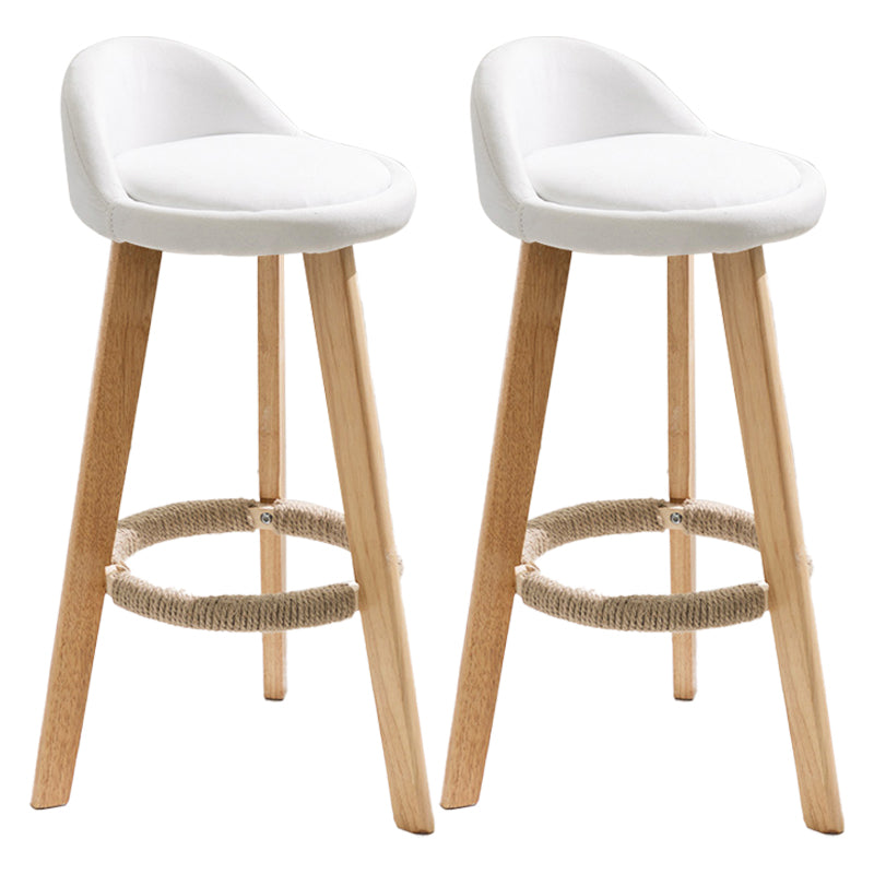 Modern Armless Backrest Counter Stool Wood Kitchen Bar Stool with Pedal White 2 Piece Set Clearhalo 'Bar Furniture' 'Bar Stools' 'bar_stools' 'furn' 'furn_bar_stools' 'furniture_bar_stools' 'Kitchen & Dining Furniture' 'kitchen&dining_furn' 'kitchen' 'kitchen_furn' Furniture' 4471449