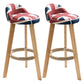 Modern Armless Backrest Counter Stool Wood Kitchen Bar Stool with Pedal Red-Blue 2 Piece Set Clearhalo 'Bar Furniture' 'Bar Stools' 'bar_stools' 'furn' 'furn_bar_stools' 'furniture_bar_stools' 'Kitchen & Dining Furniture' 'kitchen&dining_furn' 'kitchen' 'kitchen_furn' Furniture' 4471450