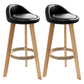 Modern Armless Backrest Counter Stool Wood Kitchen Bar Stool with Pedal Black 2 Piece Set Clearhalo 'Bar Furniture' 'Bar Stools' 'bar_stools' 'furn' 'furn_bar_stools' 'furniture_bar_stools' 'Kitchen & Dining Furniture' 'kitchen&dining_furn' 'kitchen' 'kitchen_furn' Furniture' 4471451