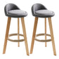 Modern Armless Backrest Counter Stool Wood Kitchen Bar Stool with Pedal Grey 2 Piece Set Clearhalo 'Bar Furniture' 'Bar Stools' 'bar_stools' 'furn' 'furn_bar_stools' 'furniture_bar_stools' 'Kitchen & Dining Furniture' 'kitchen&dining_furn' 'kitchen' 'kitchen_furn' Furniture' 4471453