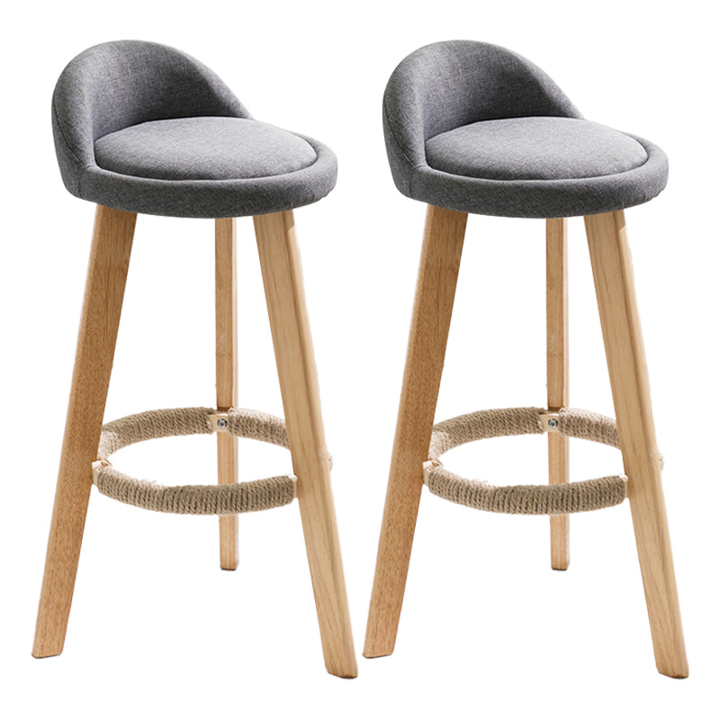 Modern Armless Backrest Counter Stool Wood Kitchen Bar Stool with Pedal Grey 2 Piece Set Clearhalo 'Bar Furniture' 'Bar Stools' 'bar_stools' 'furn' 'furn_bar_stools' 'furniture_bar_stools' 'Kitchen & Dining Furniture' 'kitchen&dining_furn' 'kitchen' 'kitchen_furn' Furniture' 4471453