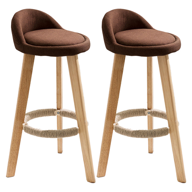 Modern Armless Backrest Counter Stool Wood Kitchen Bar Stool with Pedal Coffee 2 Piece Set Clearhalo 'Bar Furniture' 'Bar Stools' 'bar_stools' 'furn' 'furn_bar_stools' 'furniture_bar_stools' 'Kitchen & Dining Furniture' 'kitchen&dining_furn' 'kitchen' 'kitchen_furn' Furniture' 4471454