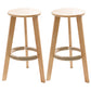Modern Armless Backrest Counter Stool Wood Kitchen Bar Stool with Pedal Natural 2 Piece Set Clearhalo 'Bar Furniture' 'Bar Stools' 'bar_stools' 'furn' 'furn_bar_stools' 'furniture_bar_stools' 'Kitchen & Dining Furniture' 'kitchen&dining_furn' 'kitchen' 'kitchen_furn' Furniture' 4471455