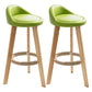 Modern Armless Backrest Counter Stool Wood Kitchen Bar Stool with Pedal Light Green 2 Piece Set Clearhalo 'Bar Furniture' 'Bar Stools' 'bar_stools' 'furn' 'furn_bar_stools' 'furniture_bar_stools' 'Kitchen & Dining Furniture' 'kitchen&dining_furn' 'kitchen' 'kitchen_furn' Furniture' 4471456