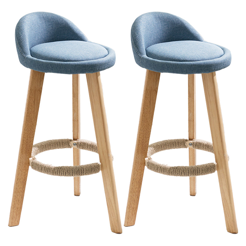 Modern Armless Backrest Counter Stool Wood Kitchen Bar Stool with Pedal Blue 2 Piece Set Clearhalo 'Bar Furniture' 'Bar Stools' 'bar_stools' 'furn' 'furn_bar_stools' 'furniture_bar_stools' 'Kitchen & Dining Furniture' 'kitchen&dining_furn' 'kitchen' 'kitchen_furn' Furniture' 4471457