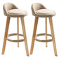 Modern Armless Backrest Counter Stool Wood Kitchen Bar Stool with Pedal Khaki 2 Piece Set Clearhalo 'Bar Furniture' 'Bar Stools' 'bar_stools' 'furn' 'furn_bar_stools' 'furniture_bar_stools' 'Kitchen & Dining Furniture' 'kitchen&dining_furn' 'kitchen' 'kitchen_furn' Furniture' 4471458