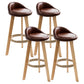 Modern Armless Backrest Counter Stool Wood Kitchen Bar Stool with Pedal Brown 4 Piece Set Clearhalo 'Bar Furniture' 'Bar Stools' 'bar_stools' 'furn' 'furn_bar_stools' 'furniture_bar_stools' 'Kitchen & Dining Furniture' 'kitchen&dining_furn' 'kitchen' 'kitchen_furn' Furniture' 4471459