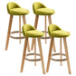 Modern Armless Backrest Counter Stool Wood Kitchen Bar Stool with Pedal Green 4 Piece Set Clearhalo 'Bar Furniture' 'Bar Stools' 'bar_stools' 'furn' 'furn_bar_stools' 'furniture_bar_stools' 'Kitchen & Dining Furniture' 'kitchen&dining_furn' 'kitchen' 'kitchen_furn' Furniture' 4471460