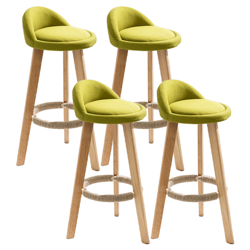 Modern Armless Backrest Counter Stool Wood Kitchen Bar Stool with Pedal Green 4 Piece Set Clearhalo 'Bar Furniture' 'Bar Stools' 'bar_stools' 'furn' 'furn_bar_stools' 'furniture_bar_stools' 'Kitchen & Dining Furniture' 'kitchen&dining_furn' 'kitchen' 'kitchen_furn' Furniture' 4471460