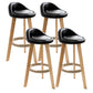 Modern Armless Backrest Counter Stool Wood Kitchen Bar Stool with Pedal Black 4 Piece Set Clearhalo 'Bar Furniture' 'Bar Stools' 'bar_stools' 'furn' 'furn_bar_stools' 'furniture_bar_stools' 'Kitchen & Dining Furniture' 'kitchen&dining_furn' 'kitchen' 'kitchen_furn' Furniture' 4471463