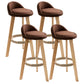 Modern Armless Backrest Counter Stool Wood Kitchen Bar Stool with Pedal Coffee 4 Piece Set Clearhalo 'Bar Furniture' 'Bar Stools' 'bar_stools' 'furn' 'furn_bar_stools' 'furniture_bar_stools' 'Kitchen & Dining Furniture' 'kitchen&dining_furn' 'kitchen' 'kitchen_furn' Furniture' 4471466