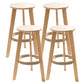 Modern Armless Backrest Counter Stool Wood Kitchen Bar Stool with Pedal Natural 4 Piece Set Clearhalo 'Bar Furniture' 'Bar Stools' 'bar_stools' 'furn' 'furn_bar_stools' 'furniture_bar_stools' 'Kitchen & Dining Furniture' 'kitchen&dining_furn' 'kitchen' 'kitchen_furn' Furniture' 4471467