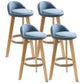 Modern Armless Backrest Counter Stool Wood Kitchen Bar Stool with Pedal Blue 4 Piece Set Clearhalo 'Bar Furniture' 'Bar Stools' 'bar_stools' 'furn' 'furn_bar_stools' 'furniture_bar_stools' 'Kitchen & Dining Furniture' 'kitchen&dining_furn' 'kitchen' 'kitchen_furn' Furniture' 4471469