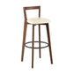 Modern Backrest Armless Counter Stool Wood kitchen Bar Stool with Cushion and Pedal Clearhalo 'Bar Furniture' 'Bar Stools' 'bar_stools' 'furn' 'furn_bar_stools' 'furniture_bar_stools' 'Kitchen & Dining Furniture' 'kitchen&dining_furn' 'kitchen' 'kitchen_furn' Furniture' 4471501