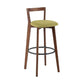 Modern Backrest Armless Counter Stool Wood kitchen Bar Stool with Cushion and Pedal Clearhalo 'Bar Furniture' 'Bar Stools' 'bar_stools' 'furn' 'furn_bar_stools' 'furniture_bar_stools' 'Kitchen & Dining Furniture' 'kitchen&dining_furn' 'kitchen' 'kitchen_furn' Furniture' 4471503