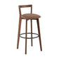 Modern Backrest Armless Counter Stool Wood kitchen Bar Stool with Cushion and Pedal Clearhalo 'Bar Furniture' 'Bar Stools' 'bar_stools' 'furn' 'furn_bar_stools' 'furniture_bar_stools' 'Kitchen & Dining Furniture' 'kitchen&dining_furn' 'kitchen' 'kitchen_furn' Furniture' 4471506