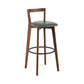 Modern Backrest Armless Counter Stool Wood kitchen Bar Stool with Cushion and Pedal Clearhalo 'Bar Furniture' 'Bar Stools' 'bar_stools' 'furn' 'furn_bar_stools' 'furniture_bar_stools' 'Kitchen & Dining Furniture' 'kitchen&dining_furn' 'kitchen' 'kitchen_furn' Furniture' 4471509