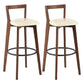 Modern Backrest Armless Counter Stool Wood kitchen Bar Stool with Cushion and Pedal Clearhalo 'Bar Furniture' 'Bar Stools' 'bar_stools' 'furn' 'furn_bar_stools' 'furniture_bar_stools' 'Kitchen & Dining Furniture' 'kitchen&dining_furn' 'kitchen' 'kitchen_furn' Furniture' 4471525