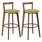 Modern Backrest Armless Counter Stool Wood kitchen Bar Stool with Cushion and Pedal Clearhalo 'Bar Furniture' 'Bar Stools' 'bar_stools' 'furn' 'furn_bar_stools' 'furniture_bar_stools' 'Kitchen & Dining Furniture' 'kitchen&dining_furn' 'kitchen' 'kitchen_furn' Furniture' 4471526