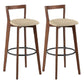 Modern Backrest Armless Counter Stool Wood kitchen Bar Stool with Cushion and Pedal Clearhalo 'Bar Furniture' 'Bar Stools' 'bar_stools' 'furn' 'furn_bar_stools' 'furniture_bar_stools' 'Kitchen & Dining Furniture' 'kitchen&dining_furn' 'kitchen' 'kitchen_furn' Furniture' 4471527