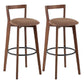 Modern Backrest Armless Counter Stool Wood kitchen Bar Stool with Cushion and Pedal Clearhalo 'Bar Furniture' 'Bar Stools' 'bar_stools' 'furn' 'furn_bar_stools' 'furniture_bar_stools' 'Kitchen & Dining Furniture' 'kitchen&dining_furn' 'kitchen' 'kitchen_furn' Furniture' 4471528