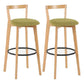 Modern Backrest Armless Counter Stool Wood kitchen Bar Stool with Cushion and Pedal Clearhalo 'Bar Furniture' 'Bar Stools' 'bar_stools' 'furn' 'furn_bar_stools' 'furniture_bar_stools' 'Kitchen & Dining Furniture' 'kitchen&dining_furn' 'kitchen' 'kitchen_furn' Furniture' 4471536