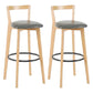 Modern Backrest Armless Counter Stool Wood kitchen Bar Stool with Cushion and Pedal Clearhalo 'Bar Furniture' 'Bar Stools' 'bar_stools' 'furn' 'furn_bar_stools' 'furniture_bar_stools' 'Kitchen & Dining Furniture' 'kitchen&dining_furn' 'kitchen' 'kitchen_furn' Furniture' 4471537