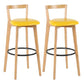 Modern Backrest Armless Counter Stool Wood kitchen Bar Stool with Cushion and Pedal Clearhalo 'Bar Furniture' 'Bar Stools' 'bar_stools' 'furn' 'furn_bar_stools' 'furniture_bar_stools' 'Kitchen & Dining Furniture' 'kitchen&dining_furn' 'kitchen' 'kitchen_furn' Furniture' 4471539
