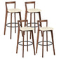 Modern Backrest Armless Counter Stool Wood kitchen Bar Stool with Cushion and Pedal Clearhalo 'Bar Furniture' 'Bar Stools' 'bar_stools' 'furn' 'furn_bar_stools' 'furniture_bar_stools' 'Kitchen & Dining Furniture' 'kitchen&dining_furn' 'kitchen' 'kitchen_furn' Furniture' 4471544