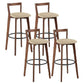 Modern Backrest Armless Counter Stool Wood kitchen Bar Stool with Cushion and Pedal Clearhalo 'Bar Furniture' 'Bar Stools' 'bar_stools' 'furn' 'furn_bar_stools' 'furniture_bar_stools' 'Kitchen & Dining Furniture' 'kitchen&dining_furn' 'kitchen' 'kitchen_furn' Furniture' 4471546