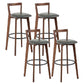 Modern Backrest Armless Counter Stool Wood kitchen Bar Stool with Cushion and Pedal Clearhalo 'Bar Furniture' 'Bar Stools' 'bar_stools' 'furn' 'furn_bar_stools' 'furniture_bar_stools' 'Kitchen & Dining Furniture' 'kitchen&dining_furn' 'kitchen' 'kitchen_furn' Furniture' 4471548