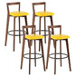 Modern Backrest Armless Counter Stool Wood kitchen Bar Stool with Cushion and Pedal Clearhalo 'Bar Furniture' 'Bar Stools' 'bar_stools' 'furn' 'furn_bar_stools' 'furniture_bar_stools' 'Kitchen & Dining Furniture' 'kitchen&dining_furn' 'kitchen' 'kitchen_furn' Furniture' 4471549