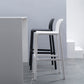 Contemporary Plastic Barstool Bristol Bar Stool with Footrest and Low Back Clearhalo 'Bar Furniture' 'Bar Stools' 'bar_stools' 'furn' 'furn_bar_stools' 'furniture_bar_stools' 'Kitchen & Dining Furniture' 'kitchen&dining_furn' 'kitchen' 'kitchen_furn' Furniture' 4471565