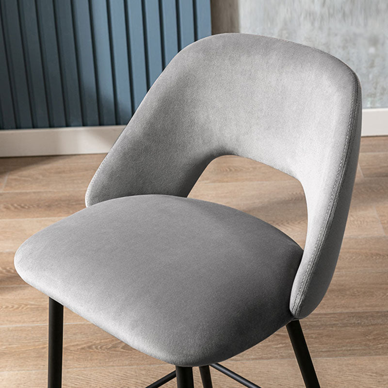 Contemporary Metal Upholstered Barstool Bristol Bar Stool with Low Back for Kitchen Clearhalo 'Bar Furniture' 'Bar Stools' 'bar_stools' 'furn' 'furn_bar_stools' 'furniture_bar_stools' 'Kitchen & Dining Furniture' 'kitchen&dining_furn' 'kitchen' 'kitchen_furn' Furniture' 4471607