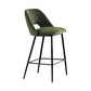 Contemporary Metal Upholstered Barstool Bristol Bar Stool with Low Back for Kitchen Army Green 1 Piece Clearhalo 'Bar Furniture' 'Bar Stools' 'bar_stools' 'furn' 'furn_bar_stools' 'furniture_bar_stools' 'Kitchen & Dining Furniture' 'kitchen&dining_furn' 'kitchen' 'kitchen_furn' Furniture' 4471616