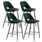 Contemporary Metal Upholstered Barstool Bristol Bar Stool with Low Back for Kitchen Blackish Green 4 Piece Set Clearhalo 'Bar Furniture' 'Bar Stools' 'bar_stools' 'furn' 'furn_bar_stools' 'furniture_bar_stools' 'Kitchen & Dining Furniture' 'kitchen&dining_furn' 'kitchen' 'kitchen_furn' Furniture' 4471636
