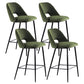 Contemporary Metal Upholstered Barstool Bristol Bar Stool with Low Back for Kitchen Army Green 4 Piece Set Clearhalo 'Bar Furniture' 'Bar Stools' 'bar_stools' 'furn' 'furn_bar_stools' 'furniture_bar_stools' 'Kitchen & Dining Furniture' 'kitchen&dining_furn' 'kitchen' 'kitchen_furn' Furniture' 4471639