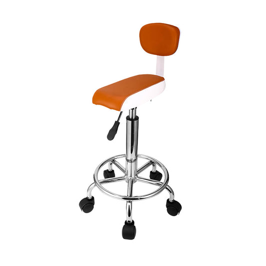 Contemporary Steel Adjustable Height Barstool Indoor Bar Stool with Low Back Brown 1 Piece