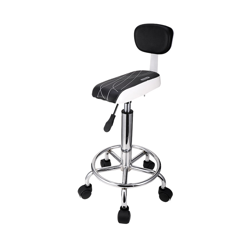 Contemporary Steel Adjustable Height Barstool Indoor Bar Stool with Low Back Black 1 Piece Clearhalo 'Bar Furniture' 'Bar Stools' 'bar_stools' 'furn' 'furn_bar_stools' 'furniture_bar_stools' 'Kitchen & Dining Furniture' 'kitchen&dining_furn' 'kitchen' 'kitchen_furn' Furniture' 4471647