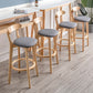 Contemporary Solid Wood Barstool Indoor Bar Stool with Low Back and Footrest Clearhalo 'Bar Furniture' 'Bar Stools' 'bar_stools' 'furn' 'furn_bar_stools' 'furniture_bar_stools' 'Kitchen & Dining Furniture' 'kitchen&dining_furn' 'kitchen' 'kitchen_furn' Furniture' 4471662